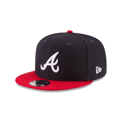 Blue Atlanta Braves Hat - New Era MLB Team Color Basic 9FIFTY Snapback Caps USA6792153